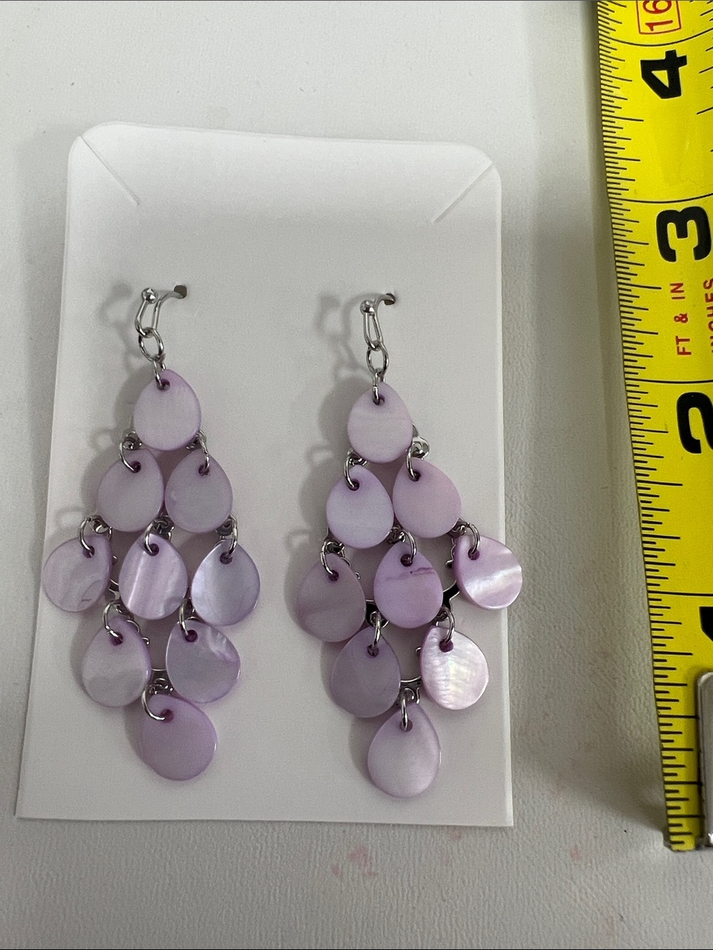 Lavender Shell Dangle Earrings - Women Jewelry